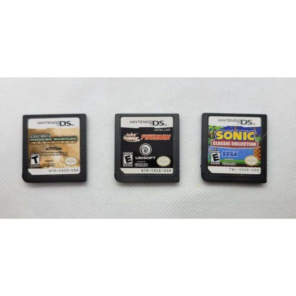 Nintendo DS Game Cartridge Lot (3) Sonic Classic Collection | COD 4 | Jake Power